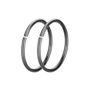 Stainless Steel Black Hoop Jewelry
